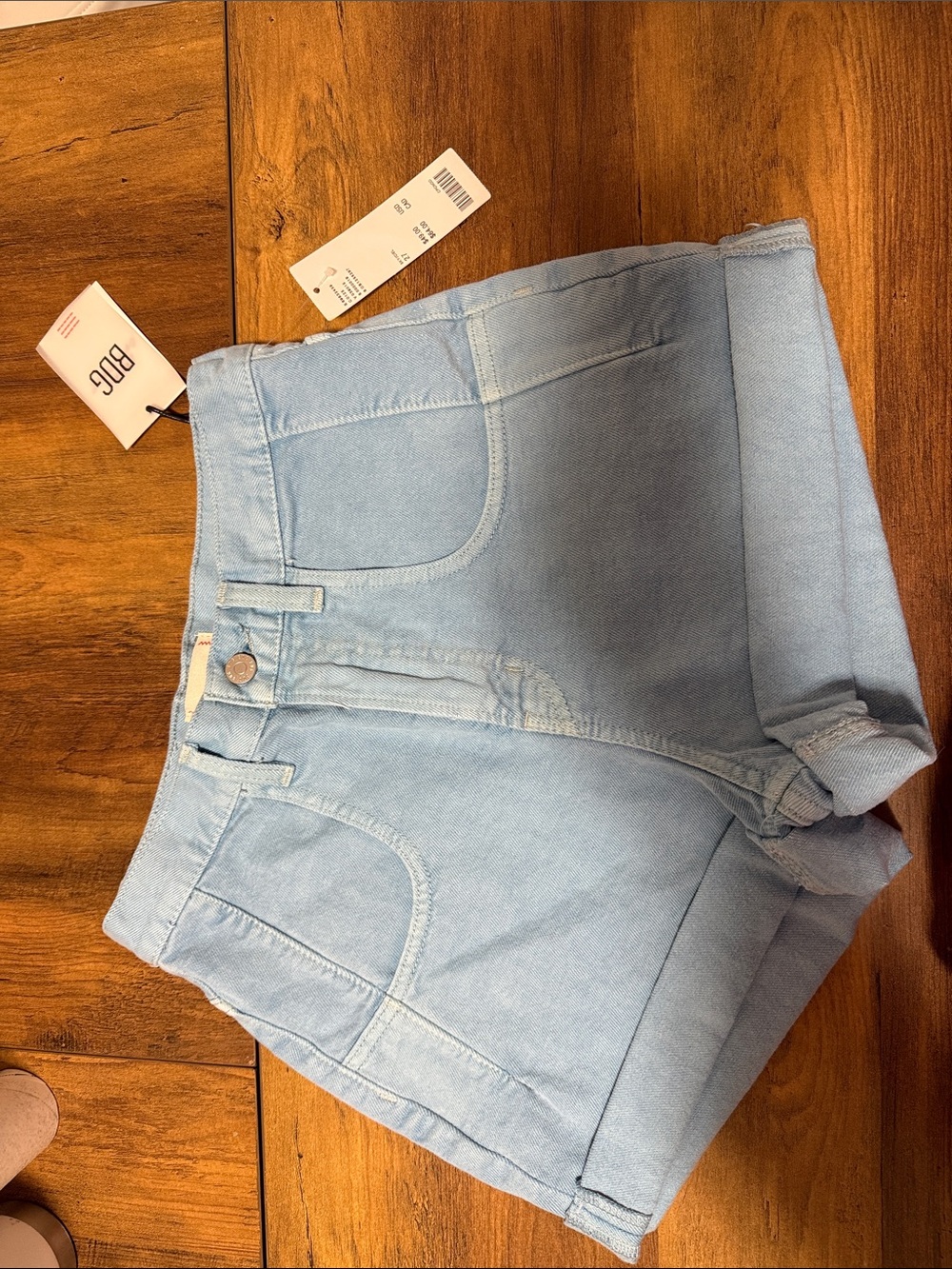 BDG size 27 Light Blue High-Rise Denim Shorts